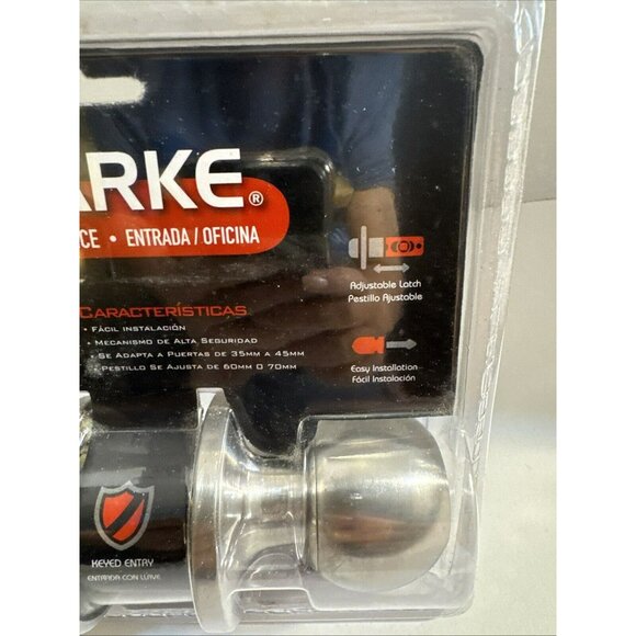 Starke Entry/Office Keyed Lock Door knob Adjustable Latch Easy Installation F1 - Picture 3 of 11